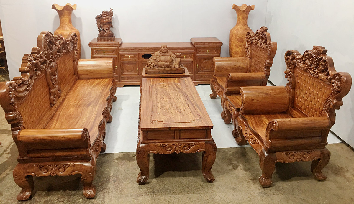 bàn Mẫu bộ bàn ghế sofa gỗ truyền thống