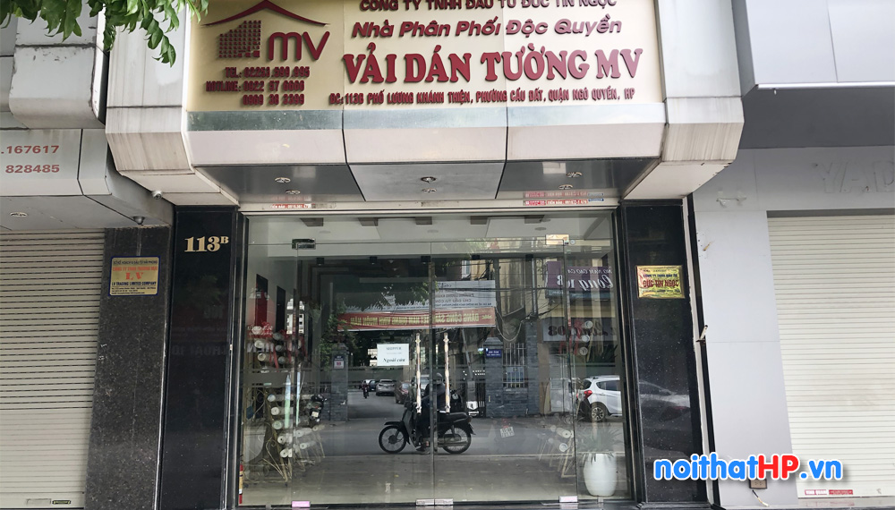 Cửa hàng vải dán tường MV Đức Tín Ngọc ở 113B Lương Khánh Thiện, Hải Phòng