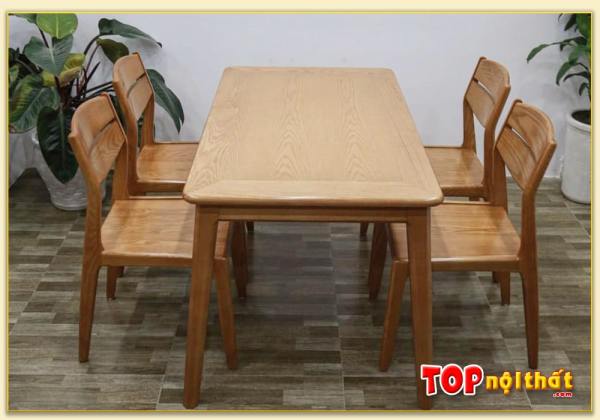 Hình ảnh Bộ bàn ăn đẹp gỗ Sồi 4 ghế hiện đại tại nhà khách BGATop-0002