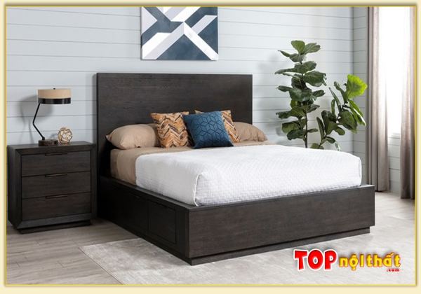 Hình ảnh Giường ngủ gỗ hiện đại mdf phủ melamine đẹp GNTop-0394
