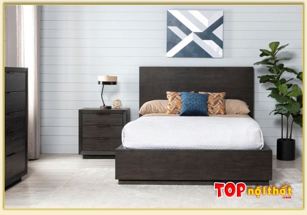 Hình ảnh Giường ngủ hiện đại có hộc kéo gỗ công nghiệp GNTop-0394