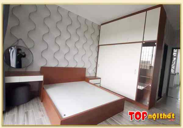 Hình ảnh Giường ngủ kết hợp bàn trang điểm gỗ CN GNTop-0083