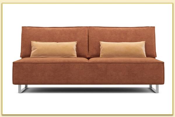 Hình ảnh Mẫu ghế sofa văng bọc vải nỉ màu cam Softop-1163