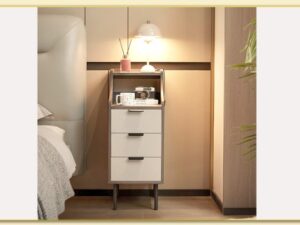 Hình ảnh mẫu tủ nhỏ đầu giường 3 tầng có kệ đẹp TDGTop-0123