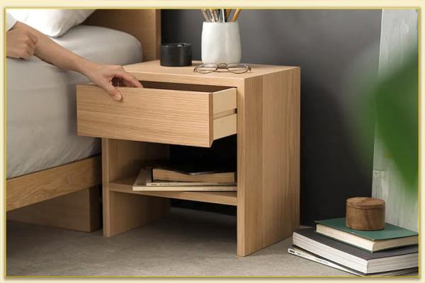 Hình ảnh mẫu tủ nhỏ đầu giường gỗ công nghiệp 2 ngăn đẹp TDGTop-0112