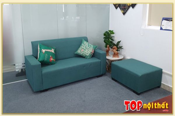 Hình ảnh Sofa nỉ dạng văng kèm đôn lớn kê văn phòng SofTop-0577