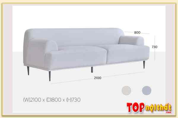 Hình ảnh Sofa văng bọc nỉ có màu xanh đẹp SofTop-0930