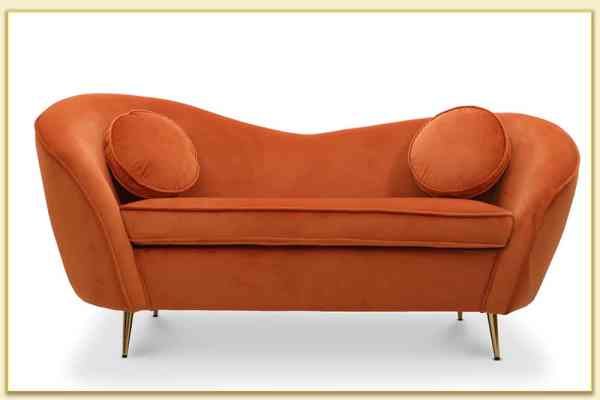 Hình ảnh Sofa văng bọc nỉ màu cam nổi bật Softop-1191