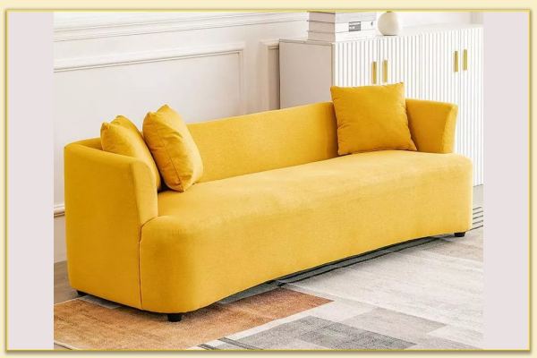 Hình ảnh Bài trí sofa văng nỉ dáng cong trong phòng khách Softop-1620