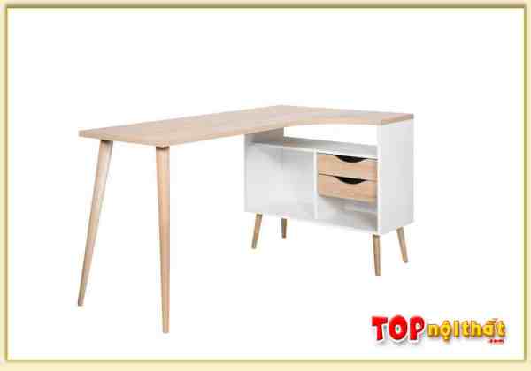 Hình ảnh Bàn làm việc kiêm bàn học liền tủ sách gỗ công nghiệp BLVTop-0183