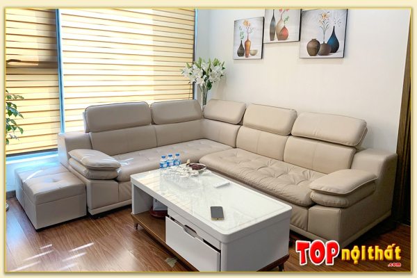 Hình ảnh Ghế sofa góc đẹp kê phòng khách sang trọng SofTop-0536