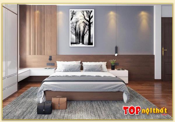 Hình ảnh Giường ngủ gỗ MDF đẹp cho gia đình hiện đại GNTop-0107