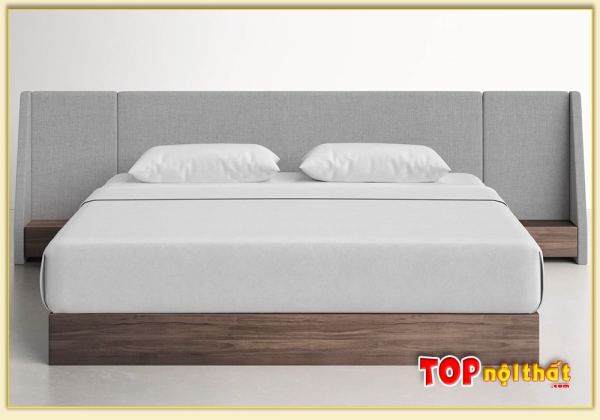 Hình ảnh Giường ngủ hiện đại đầu bọc nệm nỉ đẹp GNTop-0363