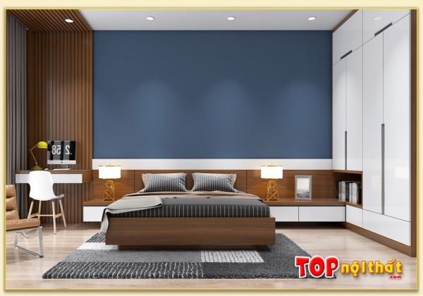 Hình ảnh Giường ngủ hiện đại gỗ MDF cho chung cư đẹp GNTop-0174