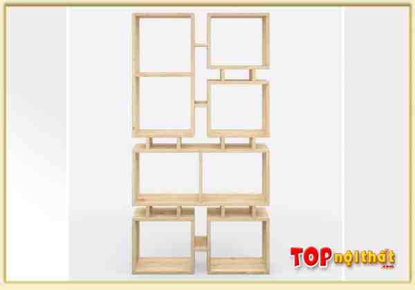 Hình ảnh Kệ sách kết hợp kệ trang trí 4 tầng đơn giản KSTop-0126