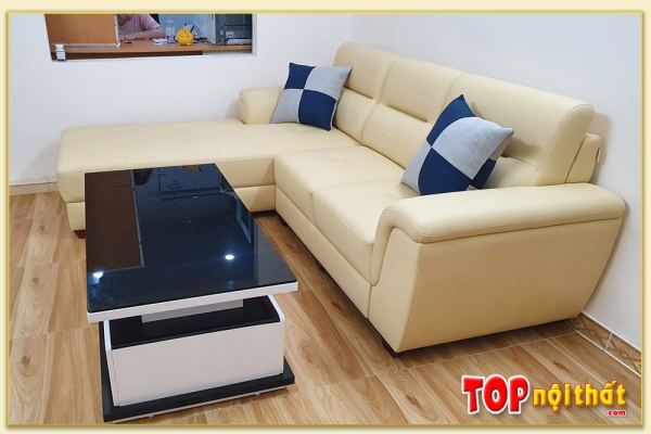Hình ảnh Sofa phòng khách chữ L đẹp kê chung cư SofTop-0240