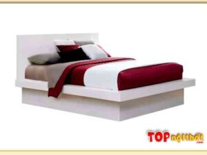 Hình ảnh Giường ngủ gỗ công nghiệp màu trắng hiện đại GNTop-0389
